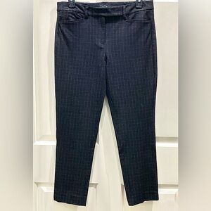 White House Black Market The Slim Ankle Black Plaid Check Dress Pants Size 4